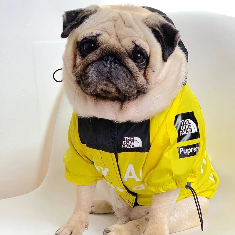 Roupas para cães Capa de chuva para cães pequenos e grandes Casaco corta-vento Corta-vento Bulldog francês Moletom com capuz para cães Roupas Jaqueta Chihuahua