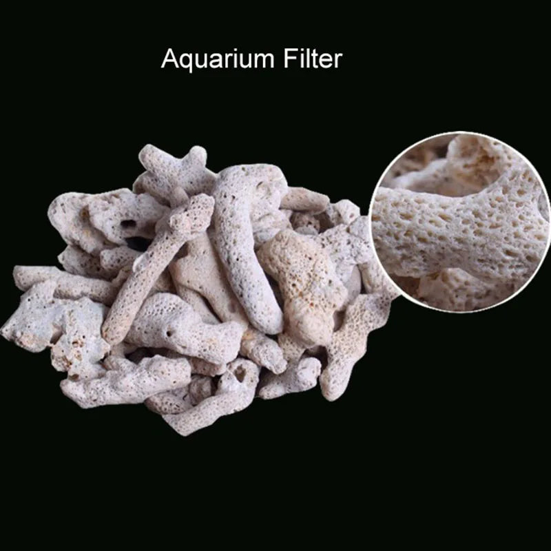 100g Meio de filtro de aquário Natural Coral Osso Filtro biológico para aquário Acessórios de aquário