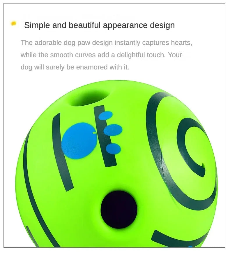 Pet Dog Toy Ball Wobble Wag Giggle Ball Interactive Dog Toy Chew Toy Giggle Sounds Toy When Rolled or Shaken For Pet Dog Fun