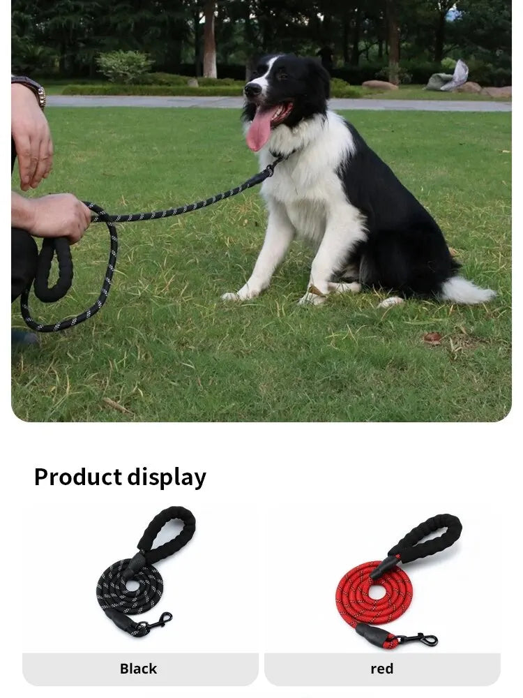 Pet Reflective Leash Nylon Round Leash Explosionproof Punch Leash Dog Walking Round Leash Without Strangulation