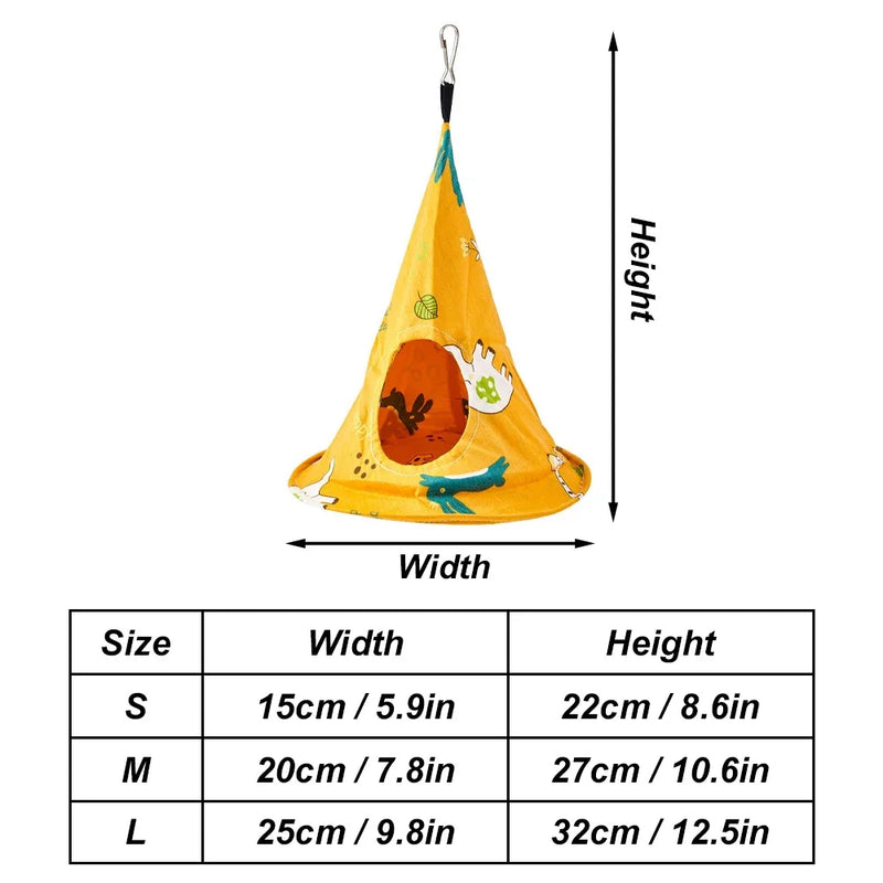 1pc Parrot Hammock Tent Bird Summer Hammock Sleep Bed Home Hanging Nest House Pet Pano Rede leve para hamster pássaro