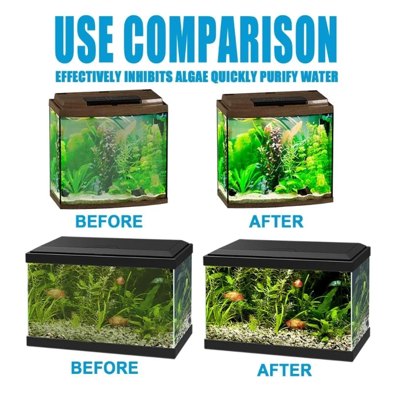 50g Algae Removal Agent With Spoon Tanks Moss Remover Aquarium Fish Tanks Pond Cleaner Sludge Destroyers Water Cleaning