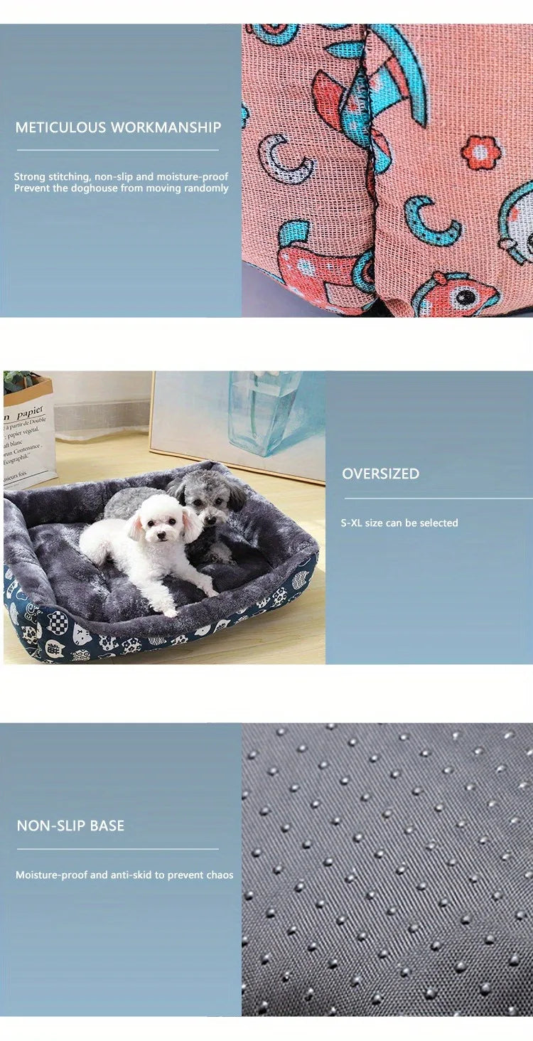 Cama para cachorro de estimação, sofá, tapetes, produtos para animais de estimação, acessórios para animais de estimação, cesta para cães, suprimentos para casa grande, média e pequena, cama para gatos