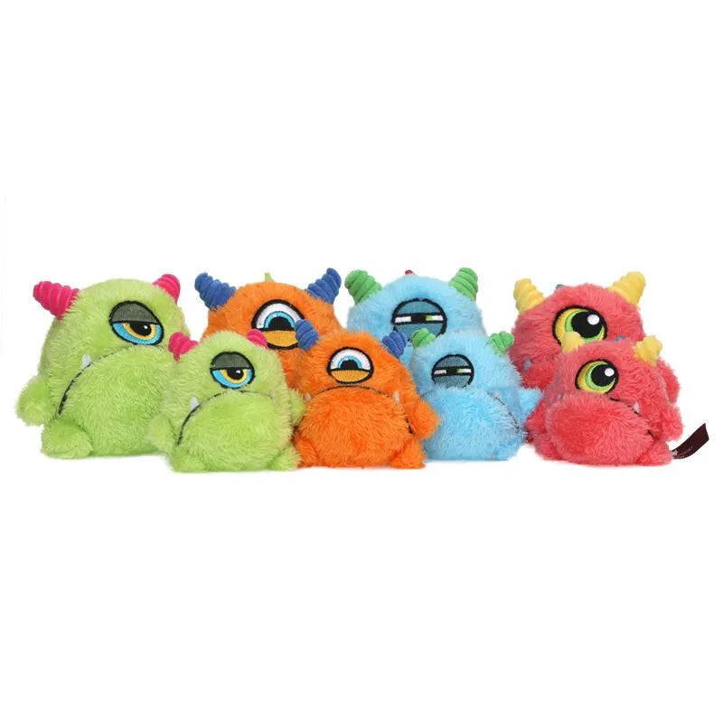 Q-MONSTER Brinquedos para cães Bolas de pelúcia resistentes a mordidas Vocalizando Ovo de dragão Q Bao Family Bola de som embutida