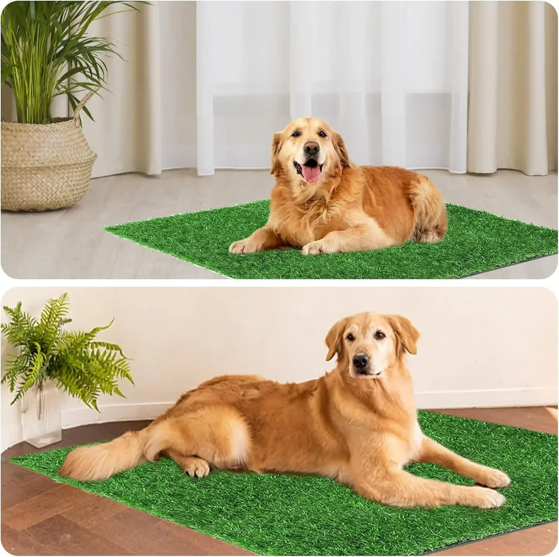 1m Dog Grass Pad Grama falsa para cães Grama artificial Almofada para xixi para filhotes Treinamento para penico em ambientes internos e externos Premium lavável para cães