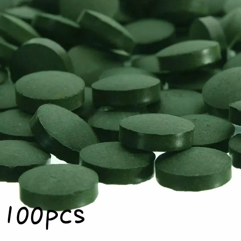 100pcs Spirulina Tablets Enrichment Favorite Pet Food Fish Crystal Red Shrimp Fish Food Aquarium Accessories