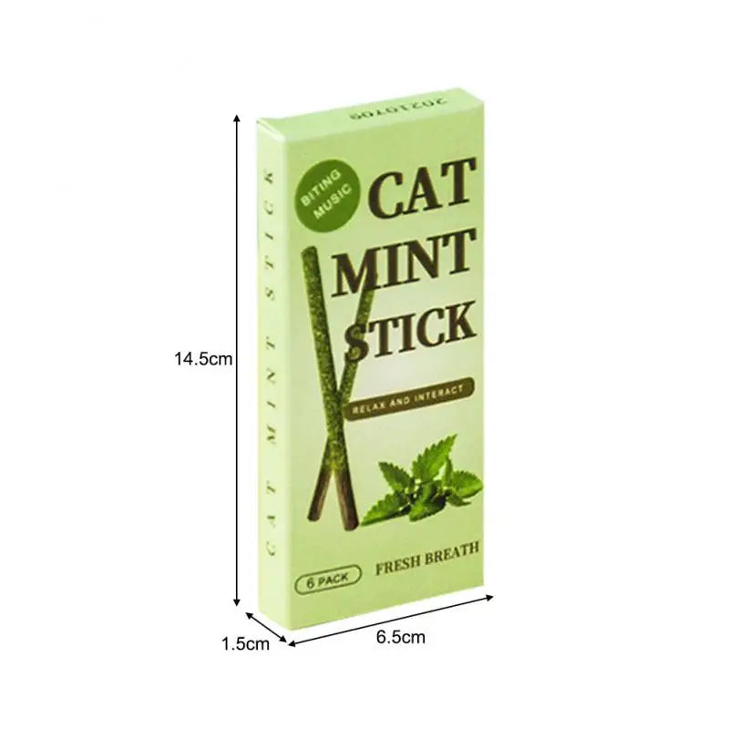 6 Sticks/box Cat Chew Toys Natural Silvervine Catnip Toys Sticks Kittens Teeth Cleaning Safe Cat Stick Treat For Cats Of All Age