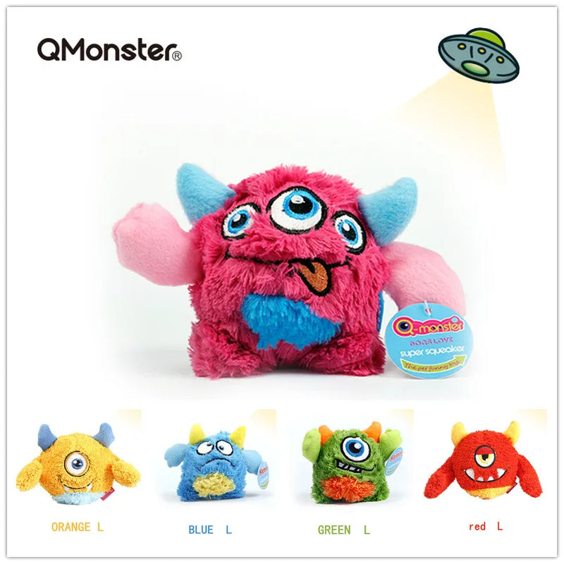 Q-monster Pet Vocal Toy,Built-in Sound Ball,Fun, Interactive Dog Toys,Fetch & Soft,Sturdy Toy for Indoor Play