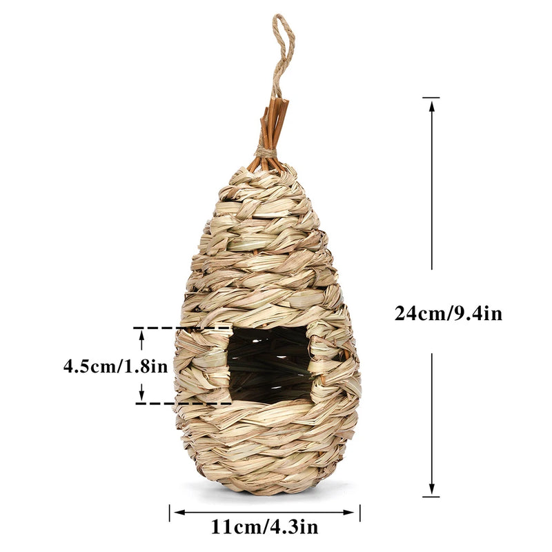 1PC Grass Nest Hand-woven Hibiscus Grass Gourd Bird House