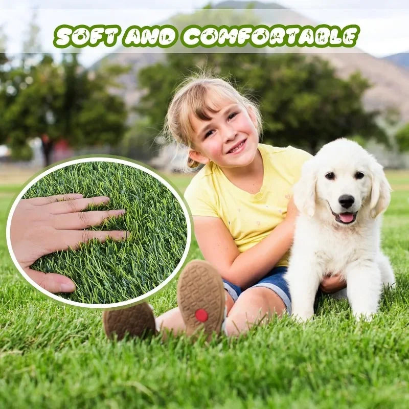 1m Dog Grass Pad Grama falsa para cães Grama artificial Almofada para xixi para filhotes Treinamento para penico em ambientes internos e externos Premium lavável para cães