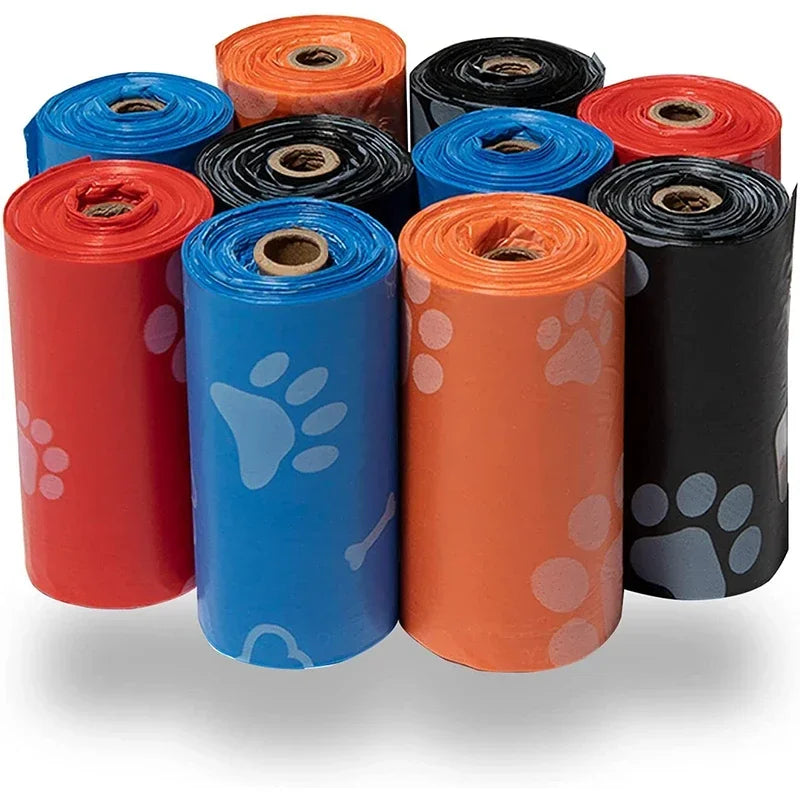 120 Rolos Saco de Cocô de Cachorro Saco de Limpeza Externa para Cocô Suprimentos para Animais de Estimação para Cães 15 Sacos/Rolo Recarga Saco de Lixo Suprimentos para Animais de Estimação