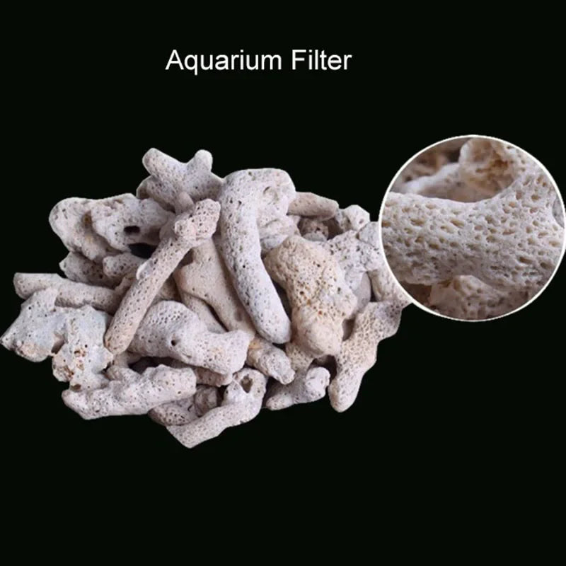 100g Aquarium Filter Media Natural Coral Bone Biological Filter for Fish Tank Aquarium Accessories