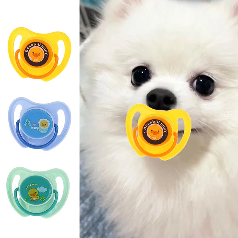 Practical Pet Calming Pacifier Soft Silicone Dog Molar Toy Durable Bite Resistant Cat Chew Toy