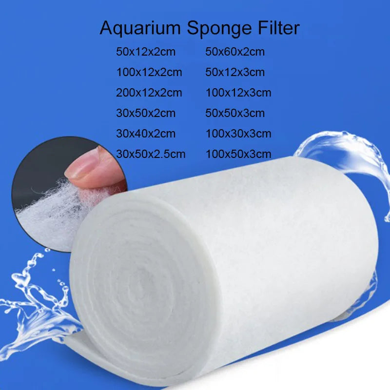 Filtro de aquário super grosso filtro bioquímico esponja de algodão para aquário tanque de peixes bio algodão espuma skimmer