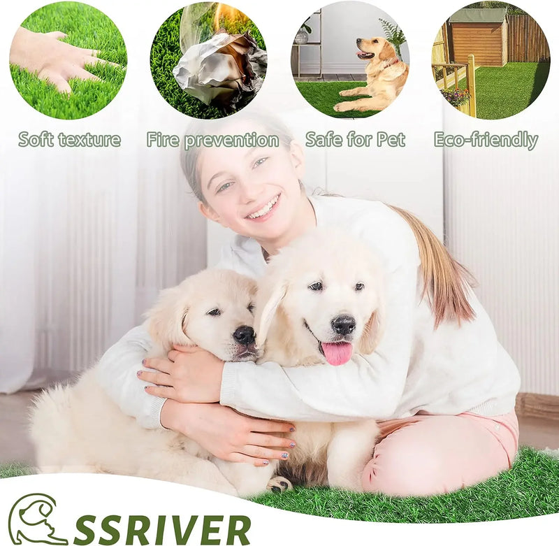 1m Dog Grass Pad Grama falsa para cães Grama artificial Almofada para xixi para filhotes Treinamento para penico em ambientes internos e externos Premium lavável para cães