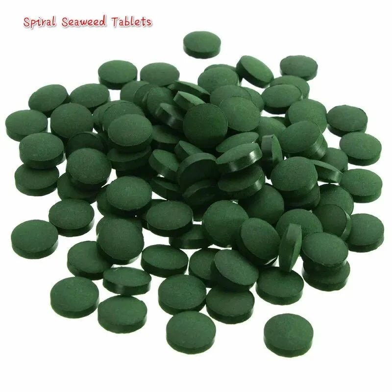 100pcs Spirulina Tablets Enrichment Favorito Pet Food Peixe Cristal Camarão Vermelho Peixe Comida Aquário Acessórios