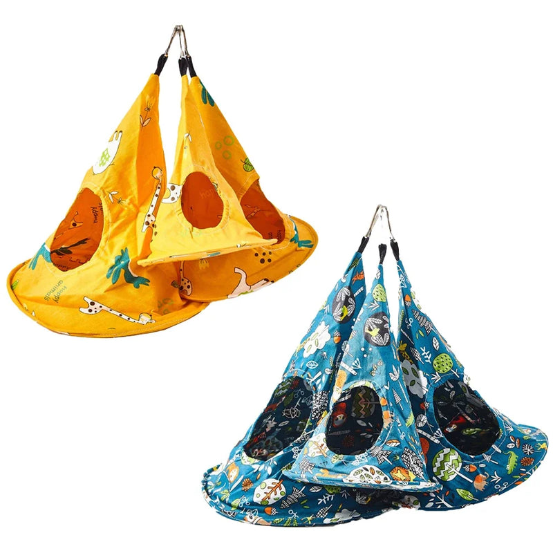 1pc Parrot Hammock Tent Bird Summer Hammock Sleep Bed Home Hanging Nest House Pet Pano Rede leve para hamster pássaro