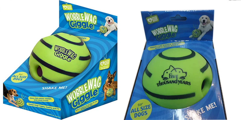 Wobble Wag Giggle Glow Ball Brinquedo Interativo para Cachorro Sons Divertidos de Risada Quando Rolado ou Sacudido Os Animais de Estimação Sabem Melhor Como Visto na TV