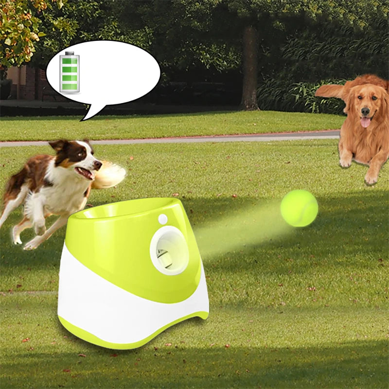 Rechargable Dog Tennis Automatic Launcher Dogs Chasing Toy Mini Tennis Throwing Pinball Machine Fun Pet Interactive Throw Device