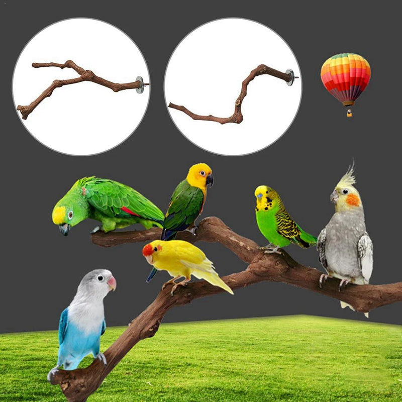 Pet Standing Stick Wild Grape Wood Pole Parrot Cockatiel Parakeet Perches Bite Claw Grinding Toy Bird Cage Accessories