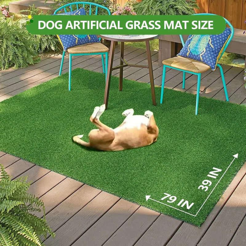 1m Dog Grass Pad Grama falsa para cães Grama artificial Almofada para xixi para filhotes Treinamento para penico em ambientes internos e externos Premium lavável para cães