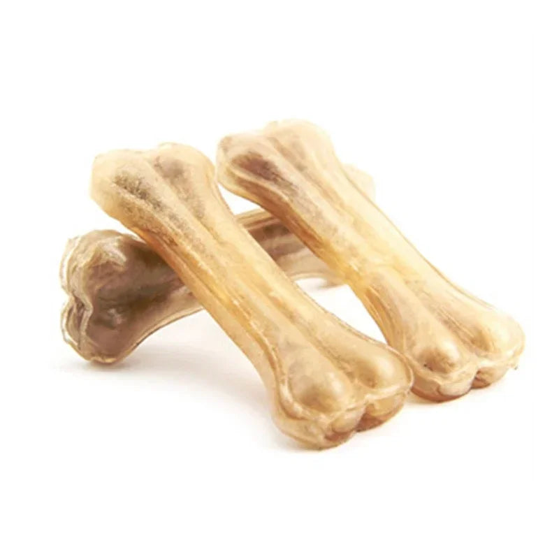 Robust Dog Chew Toys Cowhide Bones Dental Sticks Canine Treats Supplies Cleaning Teeth Nutritious Snacks for Petite Medium Large