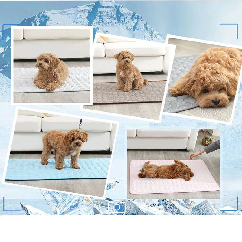 Dog Cooling Mat Summer Pad Pet Mat Bed for Dogs Cat Blanket Sofa Breathable Summer Washable Pet Supplies Accessories