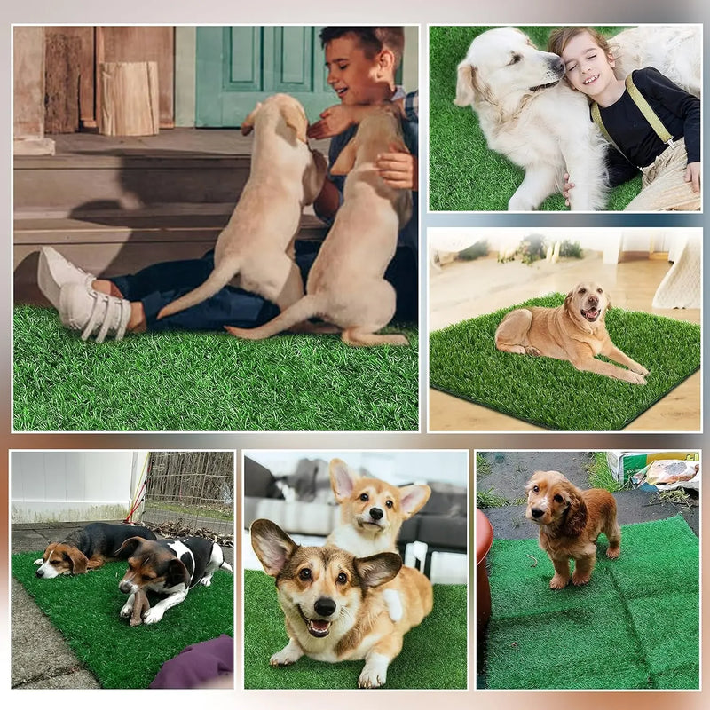 1m Dog Grass Pad Grama falsa para cães Grama artificial Almofada para xixi para filhotes Treinamento para penico em ambientes internos e externos Premium lavável para cães