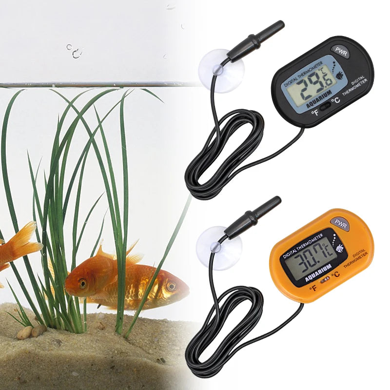 Fish Tank LCD Digital Aquarium Thermometer Temperature Water Meter Aquarium Temp Detector Fish Alarm Pet Supplies Tool Aquatic