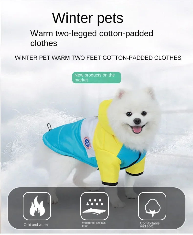 Dog Winter Pet Cotton Jacket Outfit Warm pet Clothes Puppy Coat For Small Medium Dogs Cats Chihuahua Bulldog Maltese Clothing