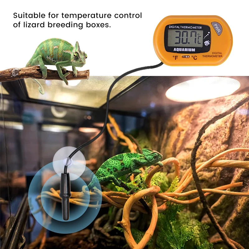 Termômetro digital LCD para aquário, medidor de temperatura de água, detector de temperatura de aquário, alarme para peixes, suprimentos para animais de estimação, ferramenta aquática