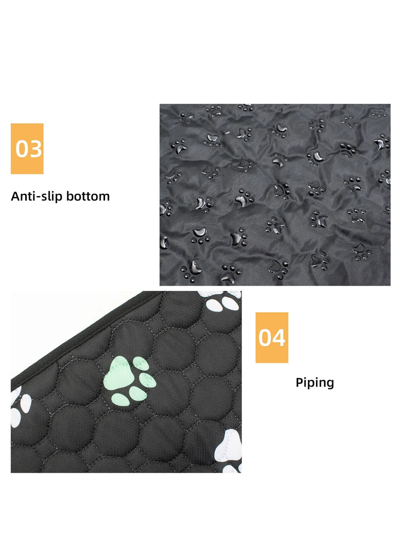 1PC Washable Dog Pee Pads Waterproof Puppy Pads Mat Reusable Potty Training Whelping Pads Anti-Slip Rabbits and Guinea Pigs Beds