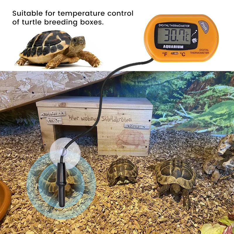 Fish Tank LCD Digital Aquarium Thermometer Temperature Water Meter Aquarium Temp Detector Fish Alarm Pet Supplies Tool Aquatic