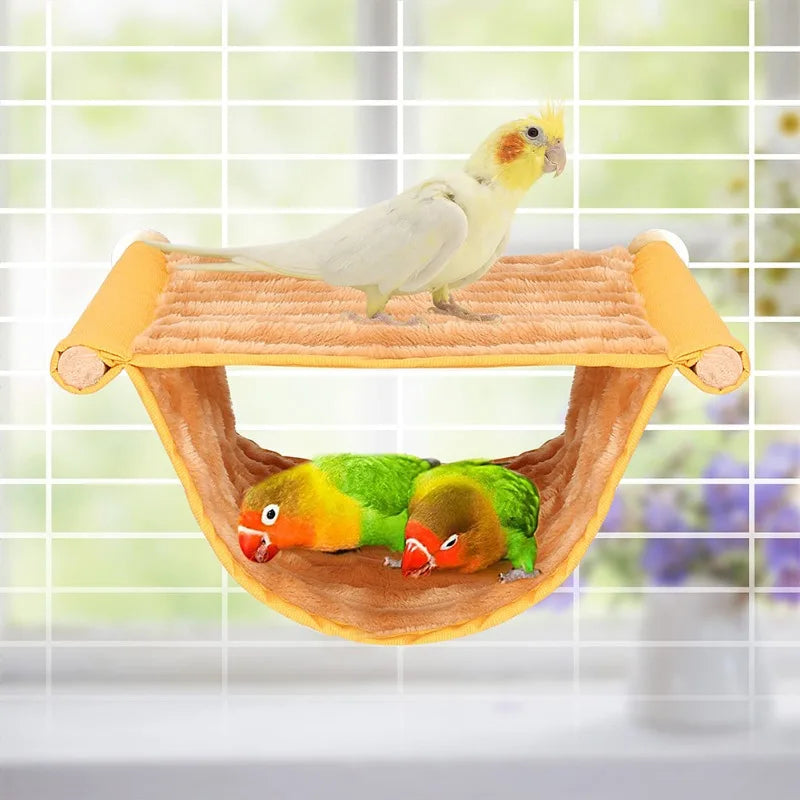 Pet Hanging Hammock Warm Nest Bed Parrot House Removable Washable Bird Cage Perch For Hamster Lovebird