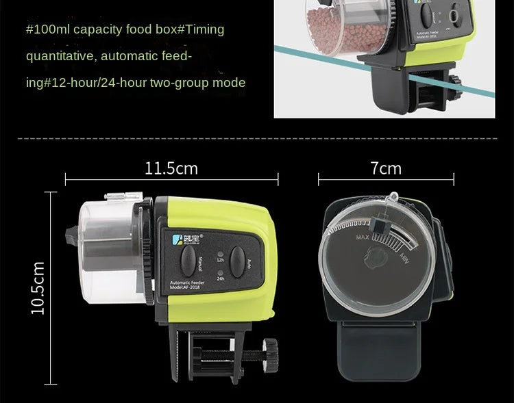 Alimentador automático para aquário, temporizador inteligente, alimentador automático para aquário, alimentador para peixes dourados, alimentador para aquário de peixes de grande capacidade