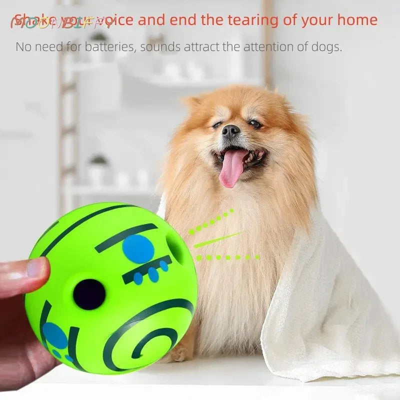 Brinquedo para animais de estimação, brinquedo autocurativo para cães, bola de som para mastigar, bola para animais de estimação, molares rolantes para aliviar o tédio