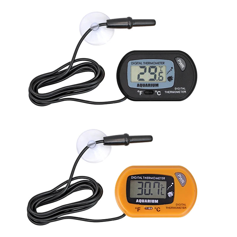 Fish Tank LCD Digital Aquarium Thermometer Temperature Water Meter Aquarium Temp Detector Fish Alarm Pet Supplies Tool Aquatic