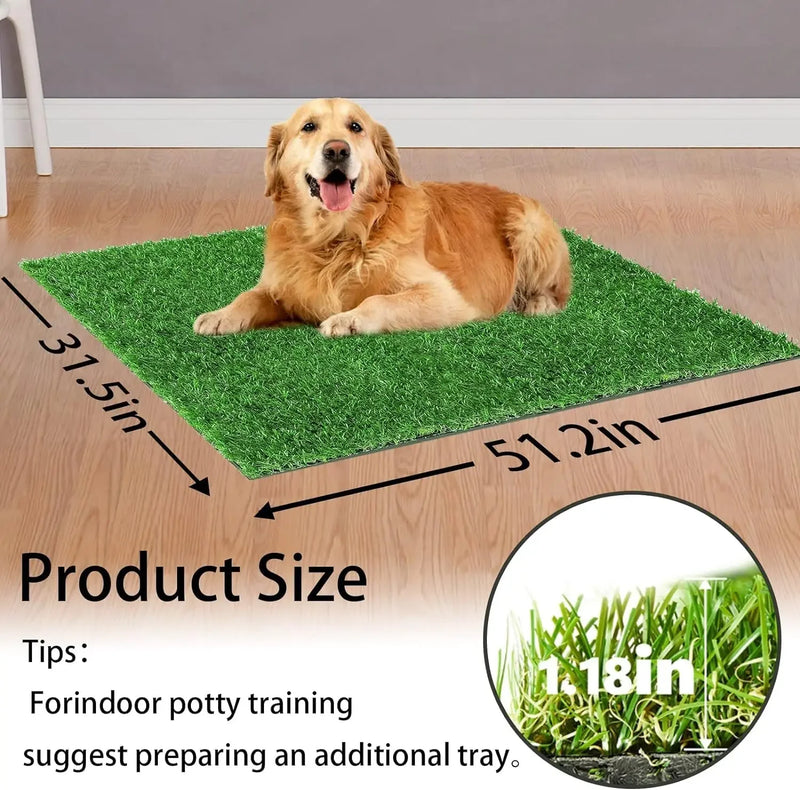 1m Dog Grass Pad Grama falsa para cães Grama artificial Almofada para xixi para filhotes Treinamento para penico em ambientes internos e externos Premium lavável para cães