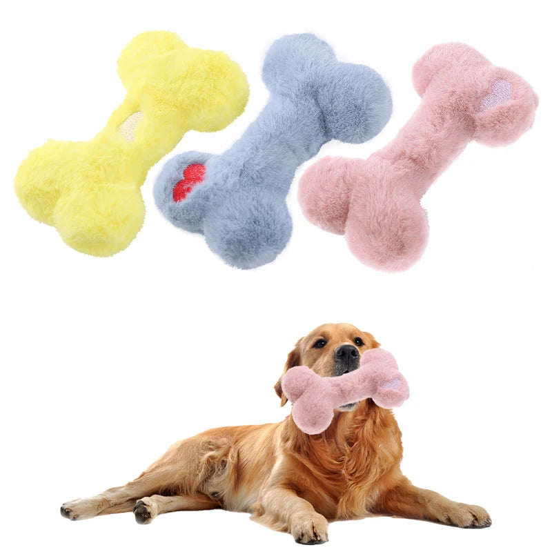 Osso de amor fofo pelúcia vocal brinquedos para cães contendo bb chamado ranger dentes resistente a mordidas suprimentos interativos para animais de estimação