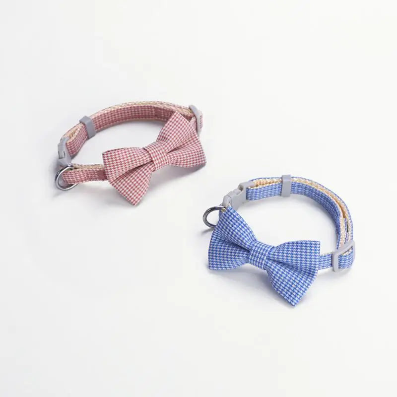 Pet Collar Adjustable Durable Cat Collars Cute Bow Kitten Necklace Soft Bell Puppy Lead Pet Product Dog Supplies Cat Accessories