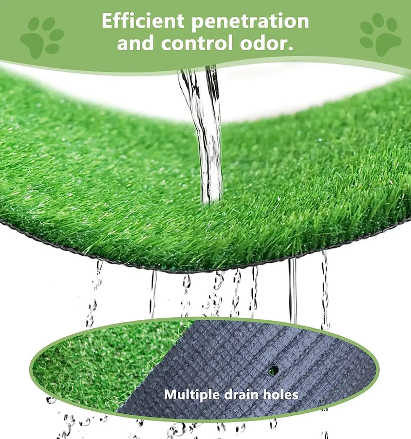 1m Dog Grass Pad Grama falsa para cães Grama artificial Almofada para xixi para filhotes Treinamento para penico em ambientes internos e externos Premium lavável para cães