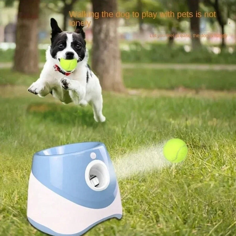 Dog Launcher Automatic Dogs Chase Toy Tennis Throwing Pinball Machine Fun Interactive Throw Rechargable Catapult USB Charging